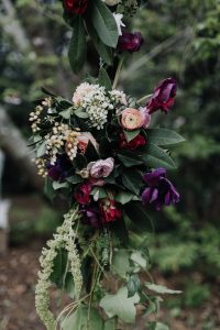 flower details at countryside ceremony
