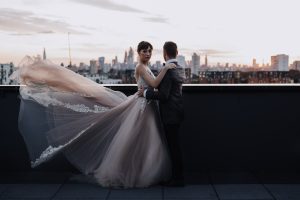 London Rooftop Sunset Wedding