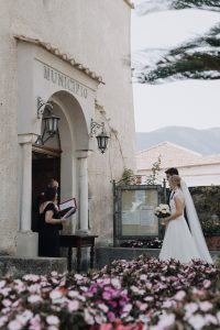 Wedding ceremony at Palazzo Confalone, Ravello, Amalfi Coast, Italy