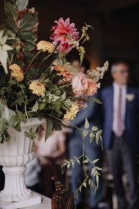 Hampton Court House english country garden wedding with Caribbean and Japanese cultural elements, sake barrel smash, palm trees, steel drum band